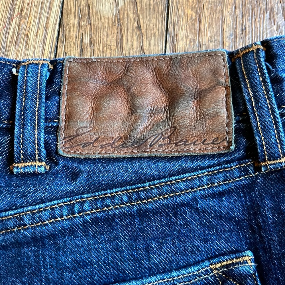 Eddie Bauer jeans flannel lined straight leg 38 x 36 tall - Picture 9 of 14